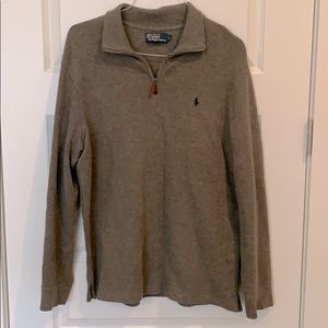 Men’s Ralph Lauren Grey Quarter-Zip Pullover - L